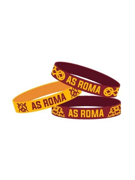 Set braccialetti in silicone AS ROMA